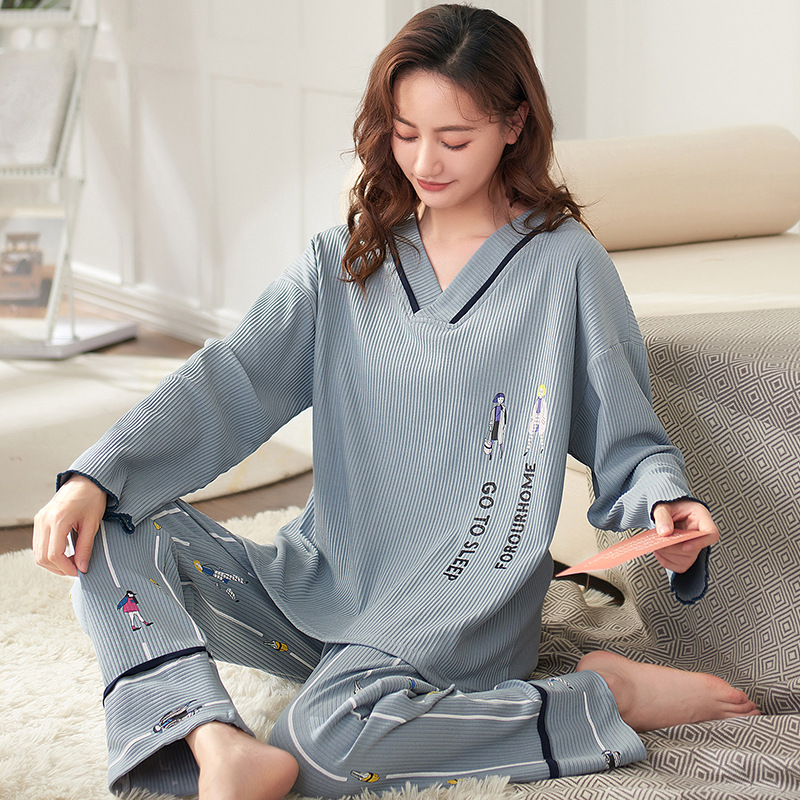 Title 4, Pajamas Women Autumn And Winter Long-sleeved Pu...