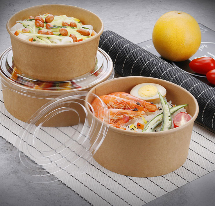 Title 6, Round Thick Salad Lunch Box With Lid