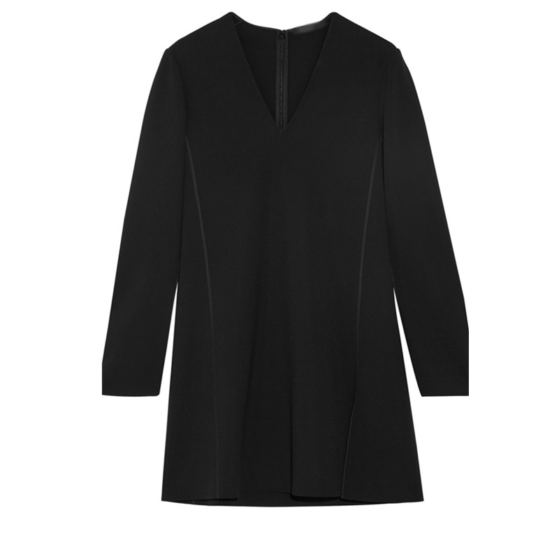 V-Neck Flare-Sleeve Dress