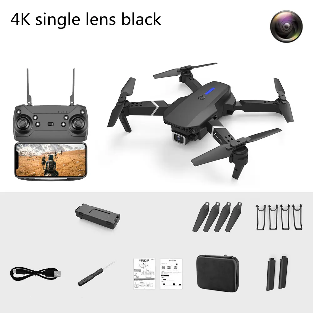 Dual-Lens Folding Drone Fixed-Height Four-Axis Aerial Photography