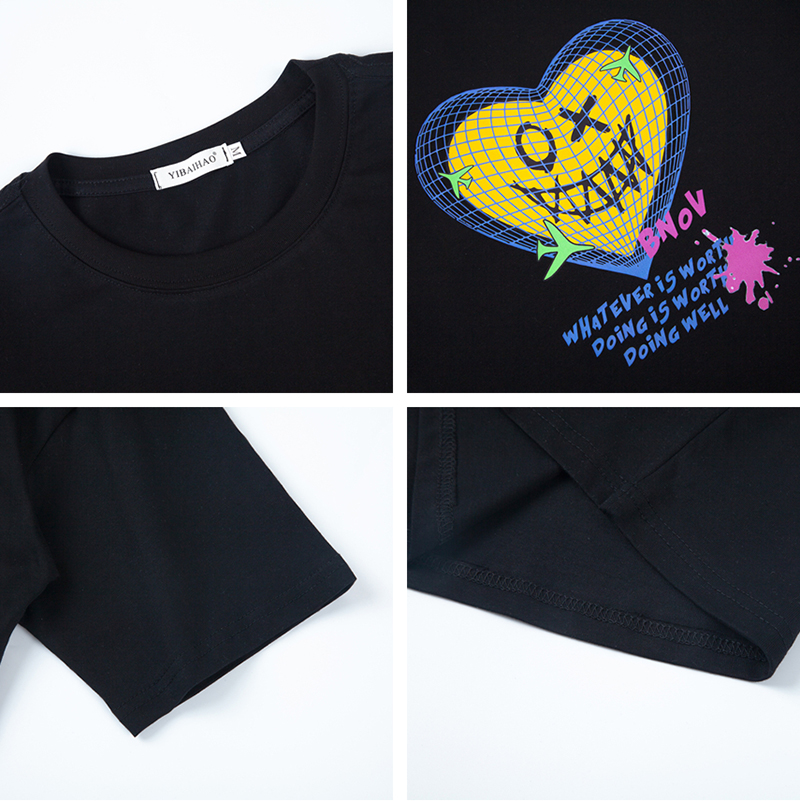 Funny Love Printed Casual Short-Sleeved T-Shirt For Women And Men