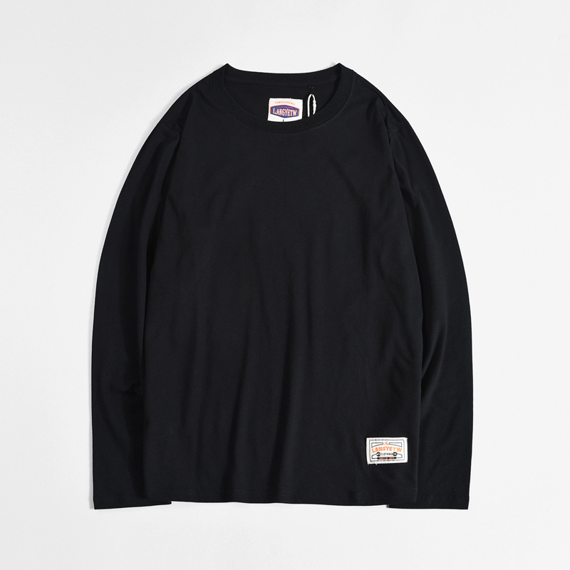 Long Sleeve Solid Color Round Neck Bottoming Shirt