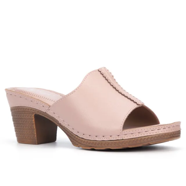 Summer Thick heeled High heeled Plus Size Comfortable Ladies Sandals Pink - Shop at LoveMi