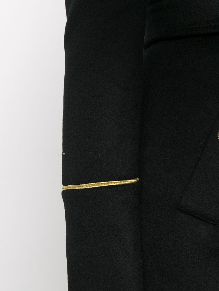 Slim Back Slit Long All-Match Coat Woolen Coat