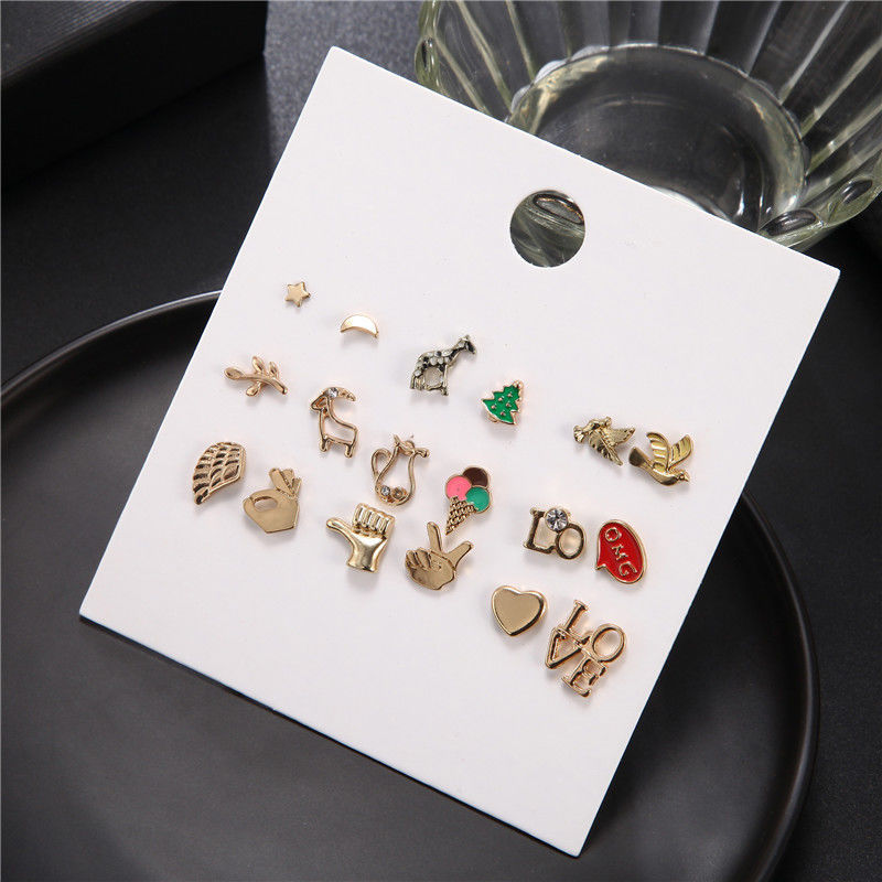 Mini Set Earrings Female Korean Style Simple Student Trend Earrings