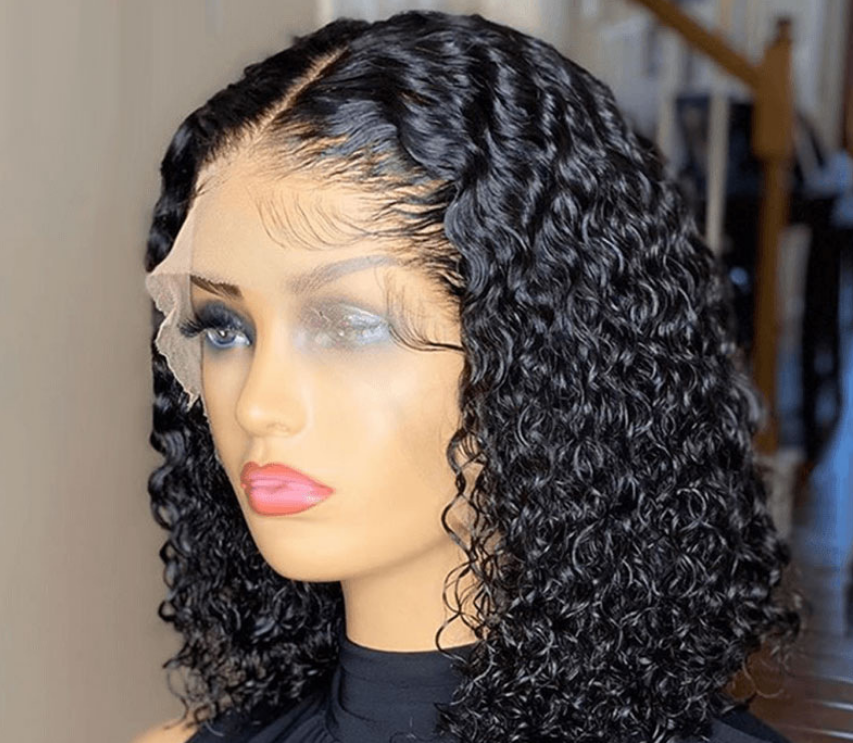 Hand Wound Tube Black Short Curly Hair Chemical Fiber Headgear — foto 4