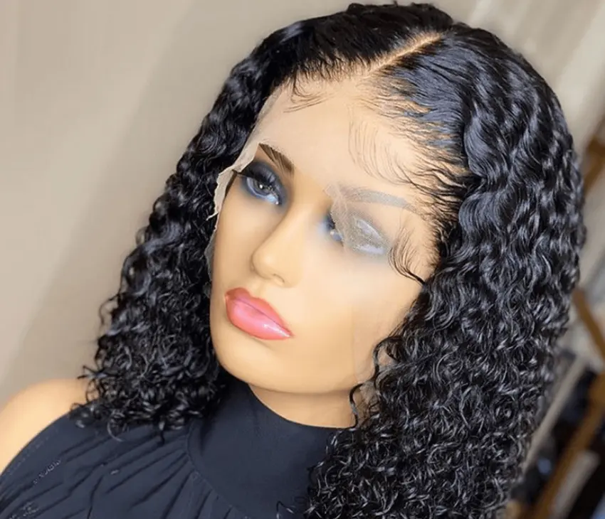 Hand Wound Tube Black Short Curly Hair