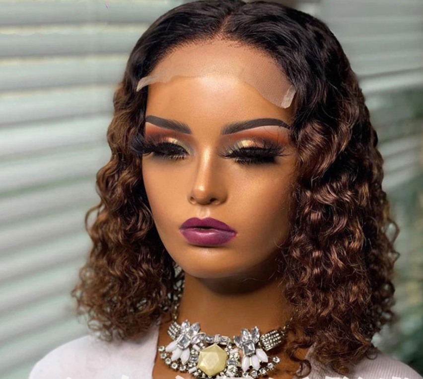Hand Wound Tube Black Short Curly Hair Chemical Fiber Headgear — foto 5
