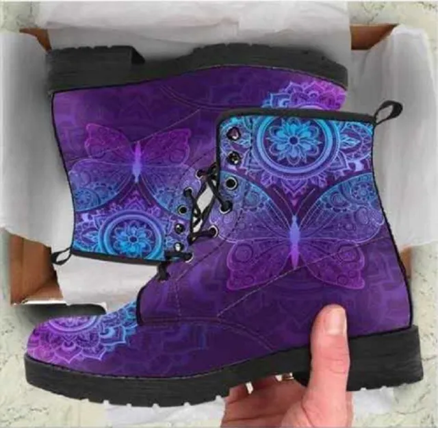 High Top Skull Martin Boots Purple - Shop at LoveMi