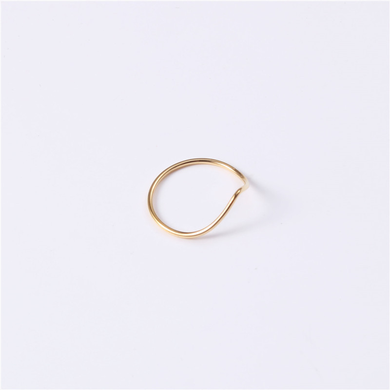 18K Gold Ring Ins Joint Index Finger Ring Fashion Personality Tail Ring