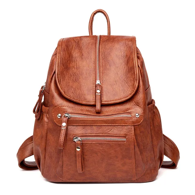 Korean Version Of New Sheepskin Student Trendy Fashion Travel Handbags Brown - Shop at LoveMi