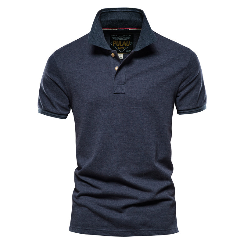 Title 3, Camiseta Polo Masculina Casual Algodão Manga Cu...