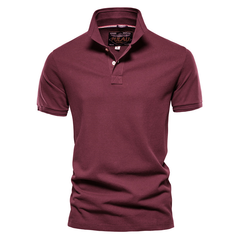 Title 5, Polo Homme Casual Couleur Unie Coton T-shirt Ma...