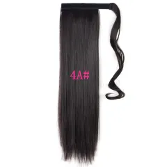 Long Straight Wrap Around Clip In Ponytail Hair Extension Heat Resistant Synthetic Tail Fake Hair - View 1