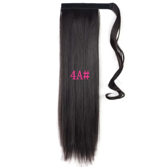 Long Straight Wrap Around Clip In Ponytail Hair Extension Heat Resistant Synthetic Tail Fake Hair - Shop at LoveMi