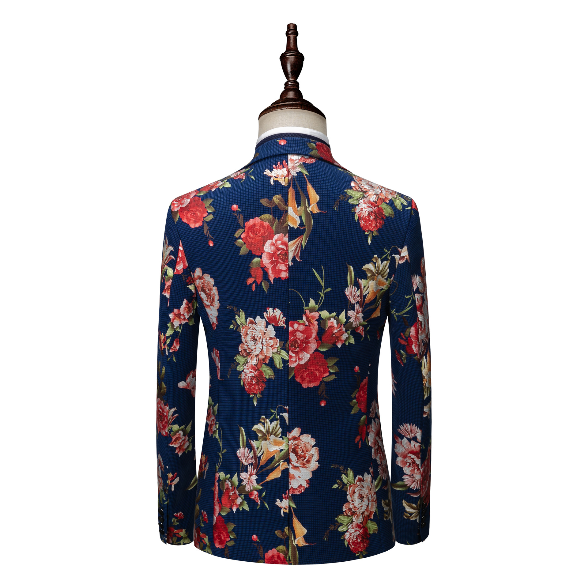 Men's printed dress suit three-piece suit for annual meeting performance