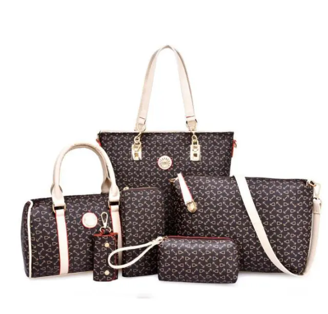 New Solid Color Bone Pattern Korean Style Single Shoulder Pu Bag Brown - Shop at LoveMi