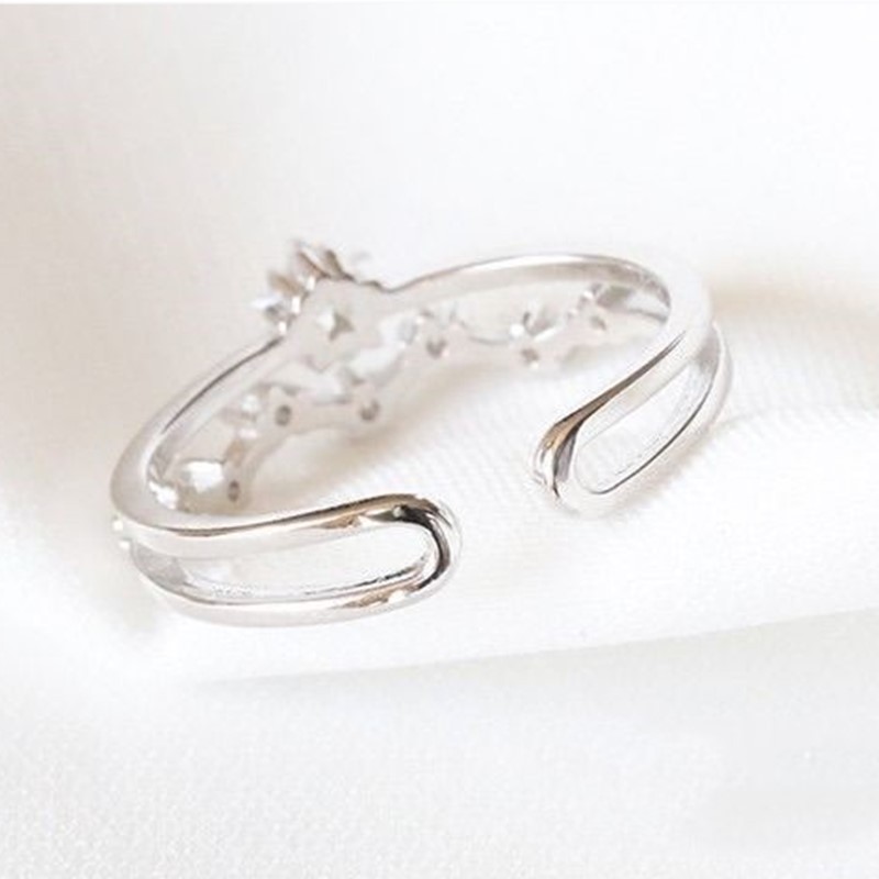 Meteor Crown Ring Female Cool Feng Shui Diamond