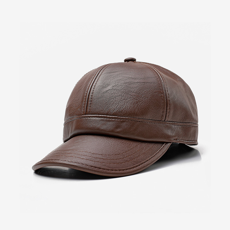 Sun Crown Autumn Winter Baseball Cap Middle Aged Warm Hat Men's Simple Duck Cap