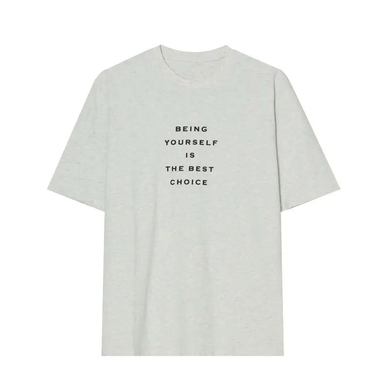 Korean Version Of The Original High-Quality Three-Dimensional Letter Printing Simple T-Shirt