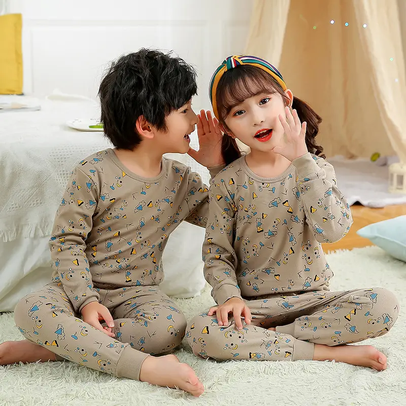 Children'S Underwear Set, Pure Cotton Warmth, Middle And Small Children'S Autumn Clothes Long Trousers