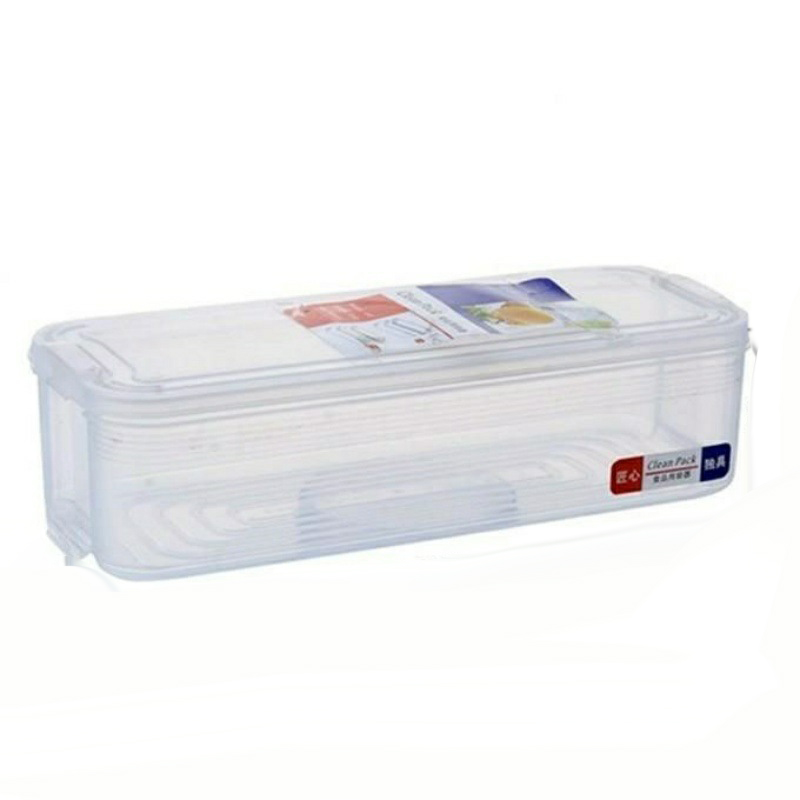 Title 5, Square Food Storage Box, Long Narrow Transparen...