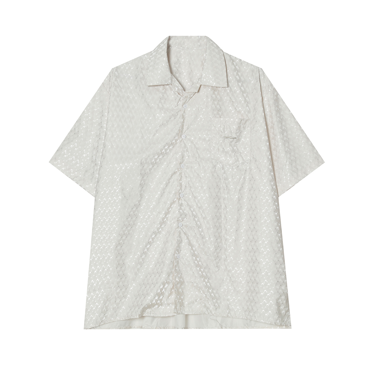 Solid Color Loose Short-Sleeved Shirt Men