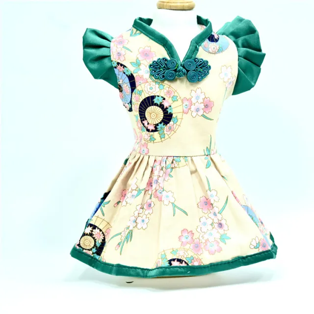 New Pet Dress Dog Retro Princess Dress Summer Dress Factory One Beige - Shop at LoveMi