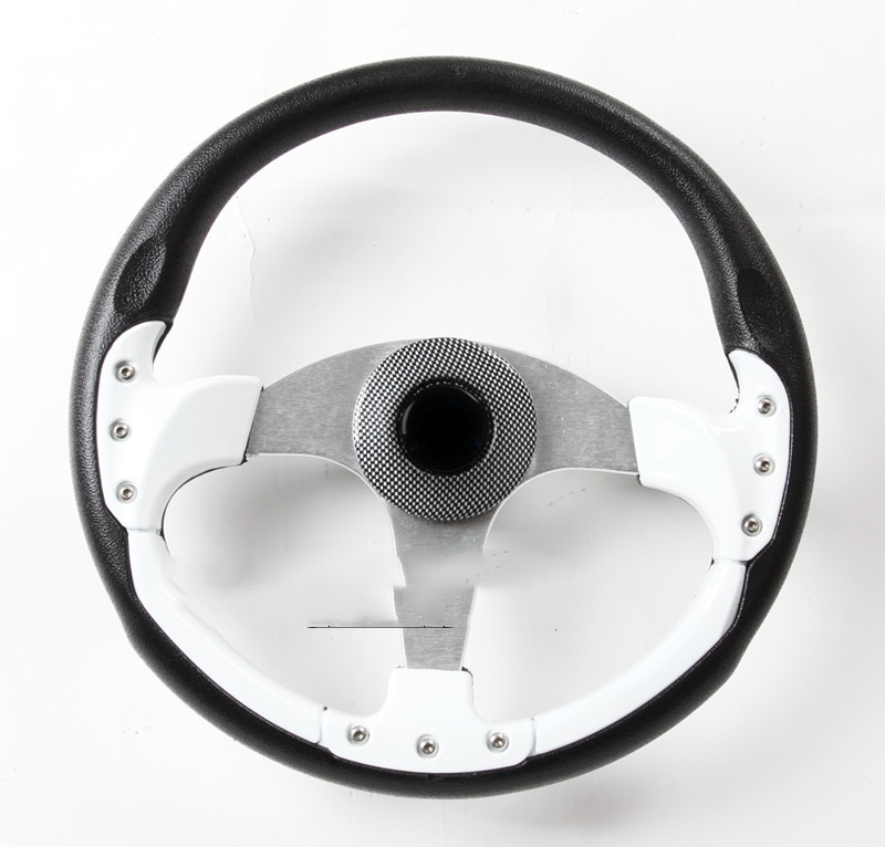 35cm white steering wheel