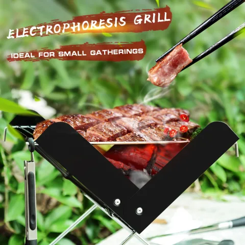 BBQ Grill Folding Stainless Steel Portable Small Barbecue Tool