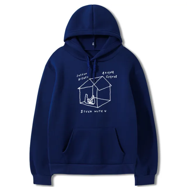 Hoodie Plus Fleece Loose Coat Men's Hip hop Top Navy - Shop at LoveMi