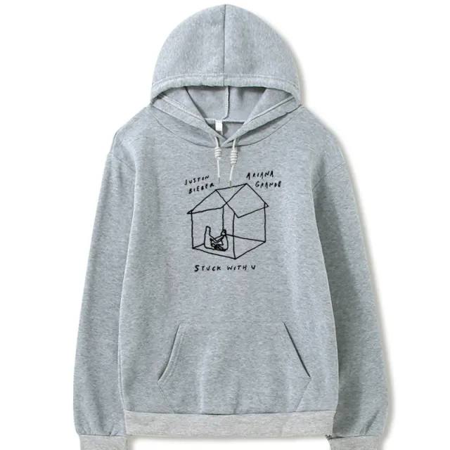Hoodie Plus Fleece Loose Coat Men's Hip hop Top Grey - Shop at LoveMi