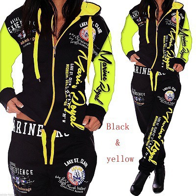 Fashion Sportswear Suit Women'S Spring And Autumn New Print Hoodie