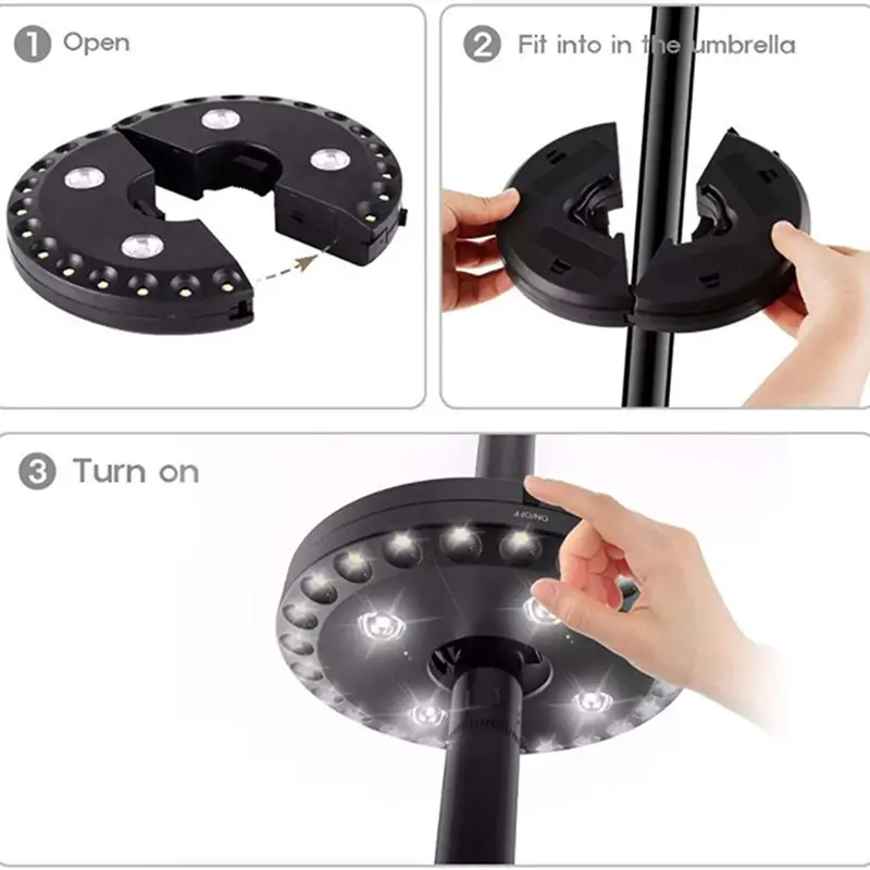 Multifunctional Outdoor Tent Light 24 4Led Umbrella