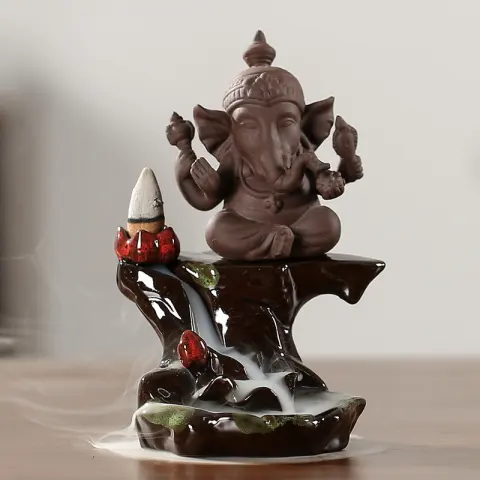 New Indian Elephant God Backflow Incense Burner Sandalwood Creative
