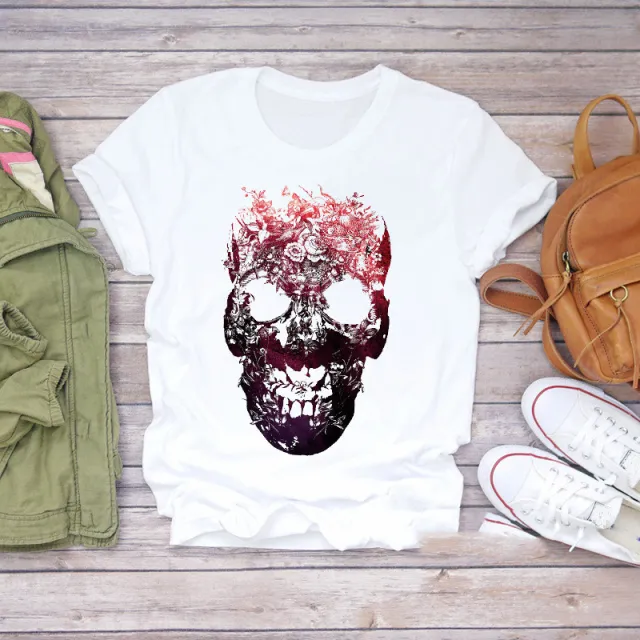 Fashion Personality Original Butterfly Skull Skull Print Men'S T Shirt Street 5Style - Shop at LoveMi