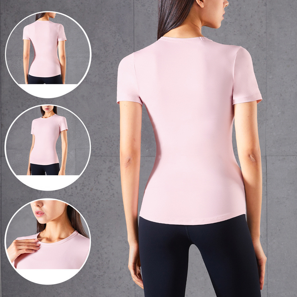 Yoga Tops European And American New Style Slim Slim Sports Top Short-Sleeved T-Shirt