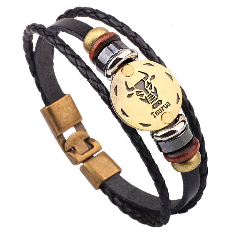 Aries Constellation Leather Bracelet Small Mixed Batch