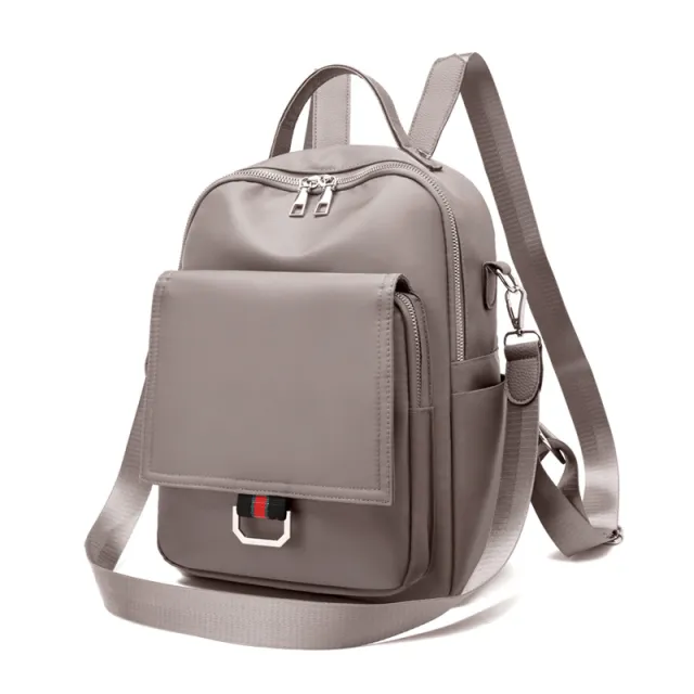 Ladies Backpack New Style Oxford Cloth Travel Bag Korean Girl School Bag Leisure Multifunctional Backpack Khaki - Shop at LoveMi