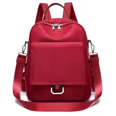 Ladies Backpack New Style Oxford Cloth Travel Bag Korean Girl School Bag Leisure Multifunctional Backpack - Red - View 1