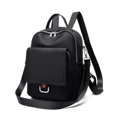 Ladies Backpack New Style Oxford Cloth Travel Bag Korean Girl School Bag Leisure Multifunctional Backpack - Black - View 1