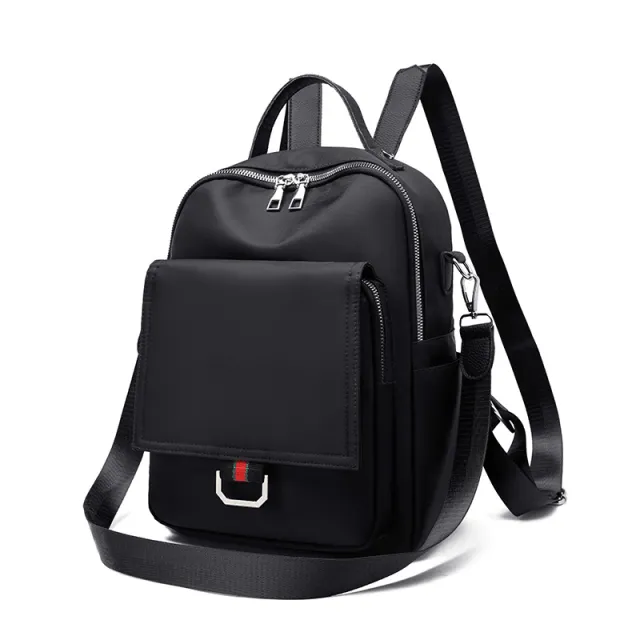 Ladies Backpack New Style Oxford Cloth Travel Bag Korean Girl School Bag Leisure Multifunctional Backpack Black - Shop at LoveMi