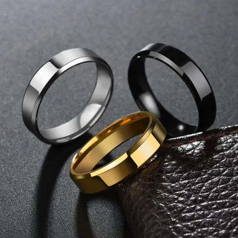 Stainless Steel Ring for Women Men Fashion Gold Color