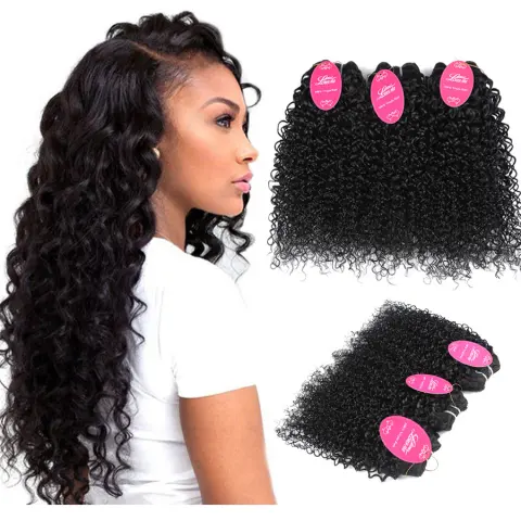 Hair Bundles Kinky Curly Buns Brazilian Real Can Be