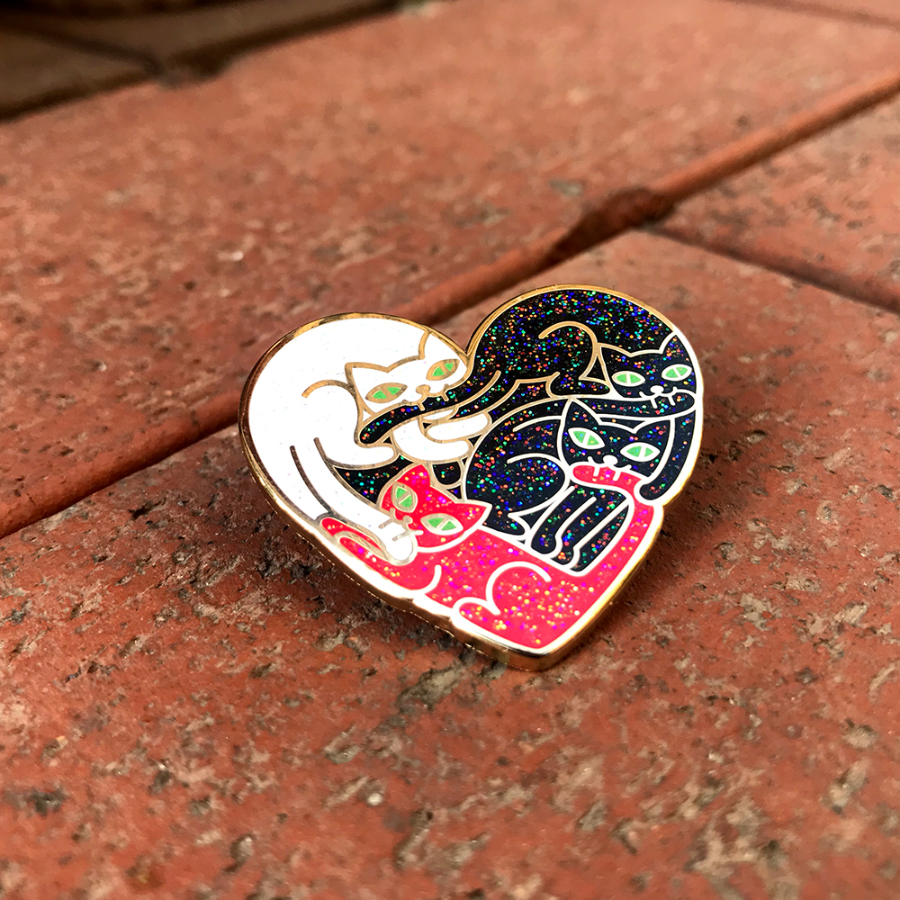 Gold-Plated Cat Brooch, picture 3 of 3