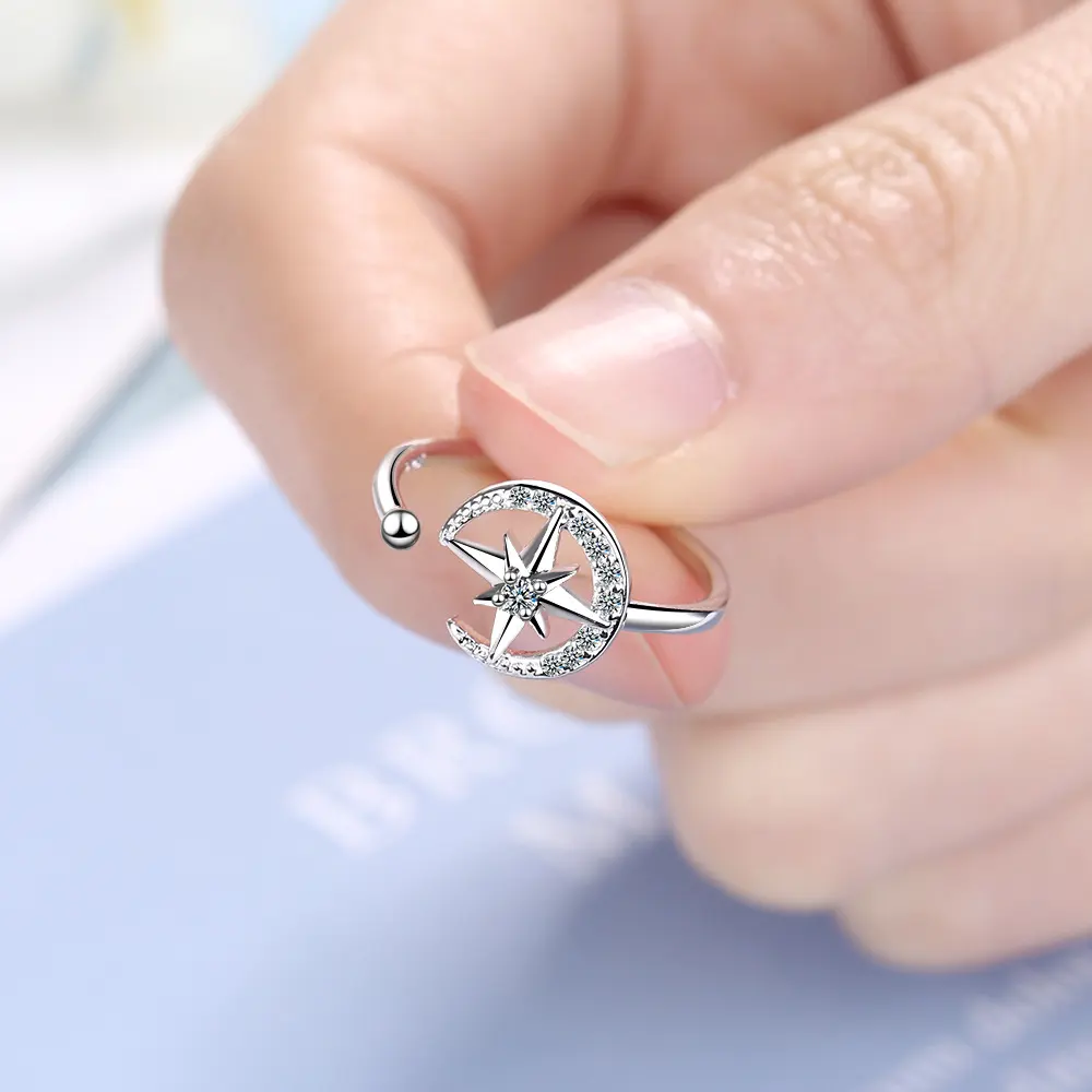 Stile Giapponese Di Donna Semplice Diamante in Linea Stella