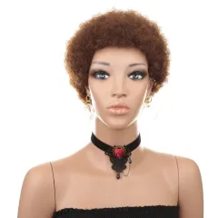 Short Human Hair Wig Natural Afri Kinky Curly Hair Wigs - 4Style - View 1