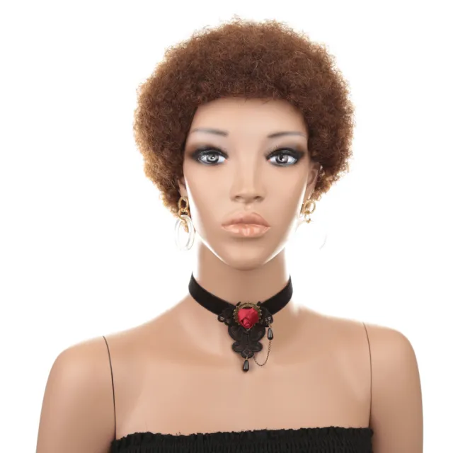 Short Human Hair Wig Natural Afri Kinky Curly Hair Wigs 4Style - Shop at LoveMi