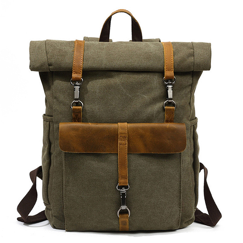 Nuovi Uomini Di Tela Retro Zaino-Zaino Borsa Studenti Scuola Borsa Outdoor Indossare Borsa Di Viaggio Resistente All'Usura