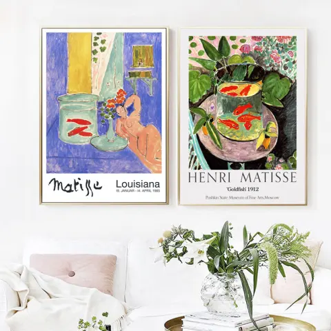Goldfish Oil Painting Henry Matisse Decorative Core Wish Canvas